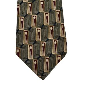 Bill Blass Golf Tie 100% Silk Black Label Golfing Sporty Professional Office EUC